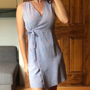 Express Purple & Blue Floral Dress Romper